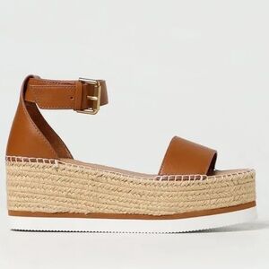 See By Chloe Tan Leather Wedges - Size 9 - Worn once!